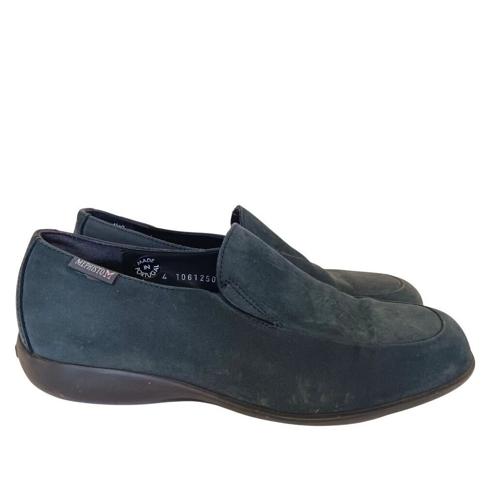 MEPHISTO FINAL PRICE Cool Air Blue Leather Slip On Loafers Shoes Size 6